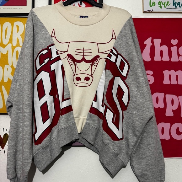 NBA Sweaters - Chicago Bulls Women’s Chicago Bulls Fleece Sweatshirt, size Large New (No Tags)